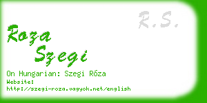 roza szegi business card