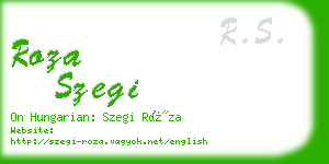 roza szegi business card